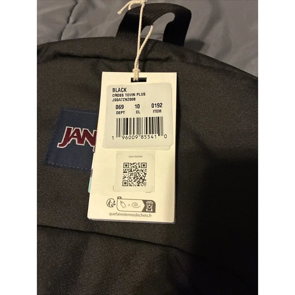 JanSport Black Cross Town Plus 15